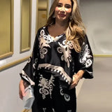 MILANI – CONJUNTO DE PANTALONES CON ESTAMPADO IRREGULAR