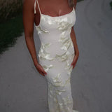 LILY - Vestido Maxi Floral Con Tiras Ajustables
