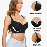 Yack Saint® Sujetador push-up con espalda lisa – Negro (2 unidades)
