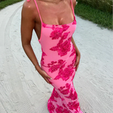 LILY - Vestido Maxi Floral Con Tiras Ajustables