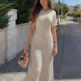 Maxi - Vestido Maxi Largo de Punto