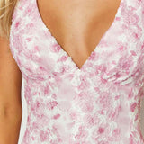 Farida - Vestido Maxi de Encaje Rosa