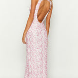 Farida - Vestido Maxi de Encaje Rosa
