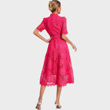 Soledade Vestido Midi de Encaje