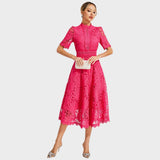 Soledade Vestido Midi de Encaje