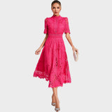 Soledade Vestido Midi de Encaje