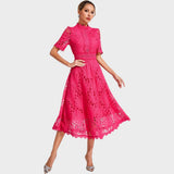 Soledade Vestido Midi de Encaje