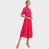 Soledade Vestido Midi de Encaje