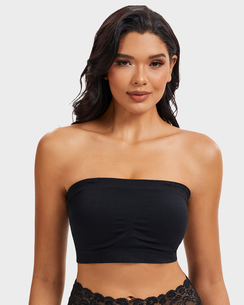 Sujetador bandeau sin costuras con cobertura total