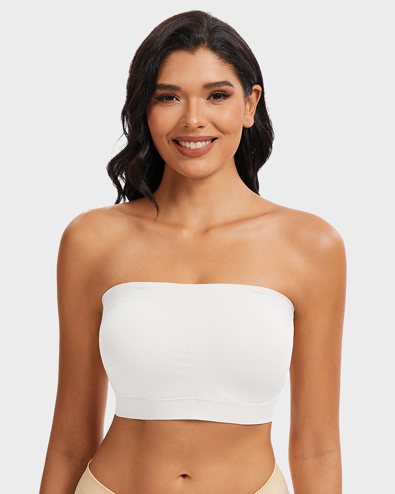 Sujetador bandeau sin costuras con cobertura total