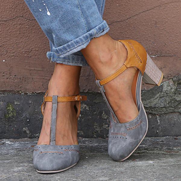 Amayrani® | Sandalias de tacón ancho para mujer