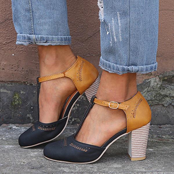 Amayrani® | Sandalias de tacón ancho para mujer