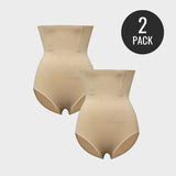Braguitas moldeadoras resistentes de cintura alta (pack de 2)
