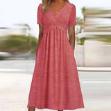 Elisa | Vestido Midi Elegante con Control de Abdomen Halagador