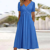 Elisa | Vestido Midi Elegante con Control de Abdomen Halagador