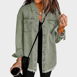 Morgana Camisa Estilo Chaqueta Vaquera