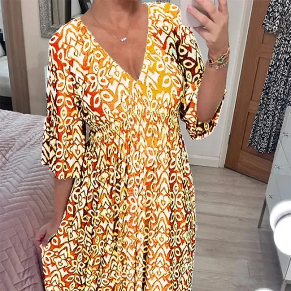 Hazel | Vestido Midi de Corte Geométrico