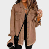 Morgana Camisa Estilo Chaqueta Vaquera
