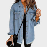 Morgana Camisa Estilo Chaqueta Vaquera
