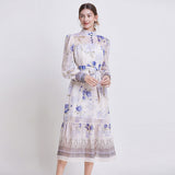 Sarah | Vestido de Chiffon Floral Elegante