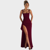 Zariani Elegante Maxi Vestido con Espalda Abierta