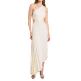Sylviana - Vestido Midi Plisado de Un Hombro