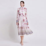Sarah | Vestido de Chiffon Floral Elegante