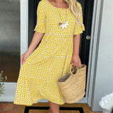 Blythea – Vestido Midi Acampanado Relajado