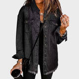 Morgana Camisa Estilo Chaqueta Vaquera