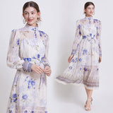 Sarah | Vestido de Chiffon Floral Elegante