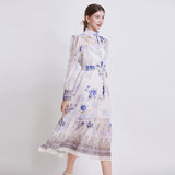 Sarah | Vestido de Chiffon Floral Elegante