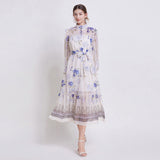 Sarah | Vestido de Chiffon Floral Elegante