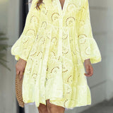 Fawna – Vestido Mini Bordado con Volantes