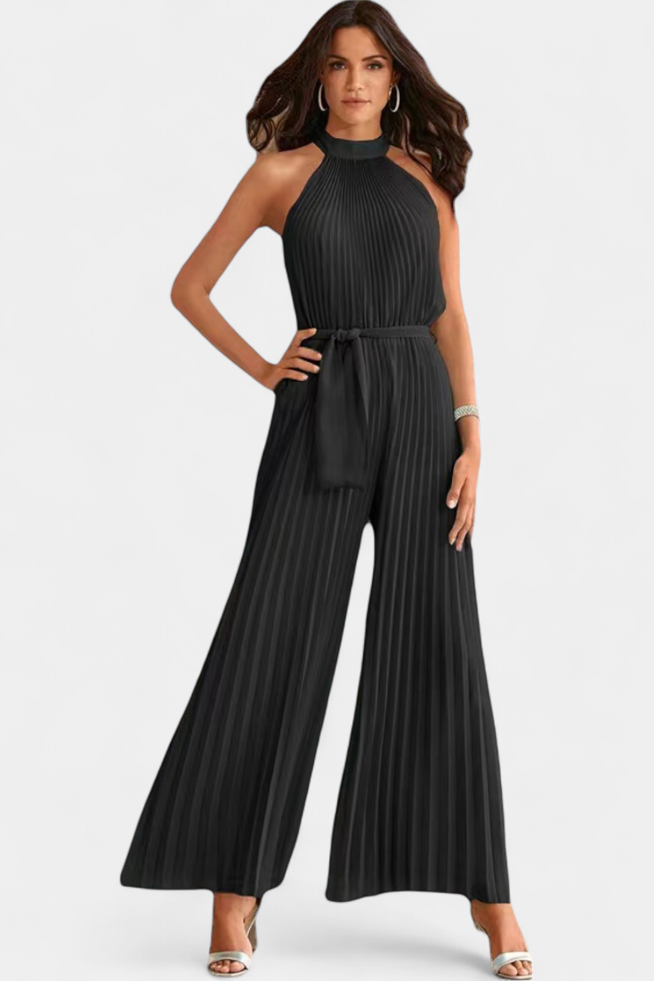Patrizia Mono Palazzo Plisado con Cuello Halter