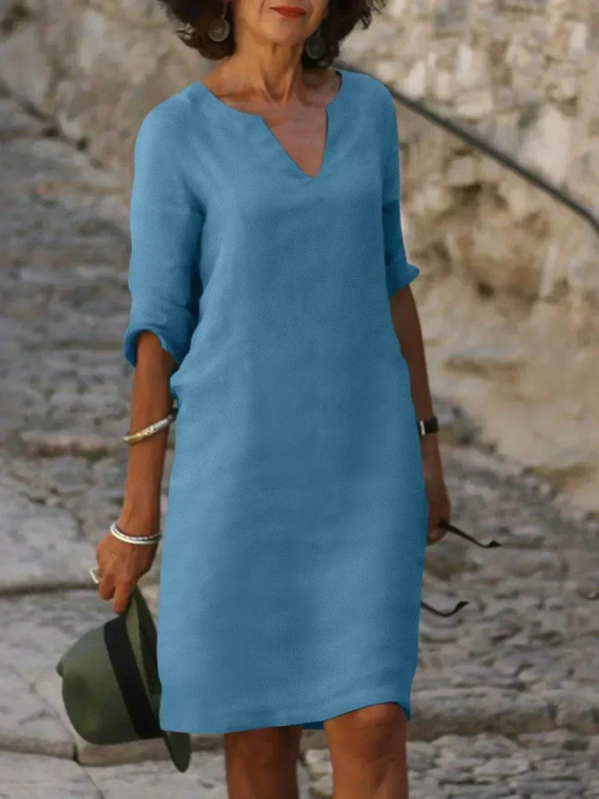 Sophia | Vestido Midi Casual con Escote en V