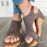 Nora® | Tulum Sandals Comfortable Open Toe Leather Wedges
