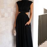 Quincy | Vestido Midi con Corte y Bolsillos