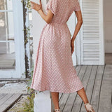 Dotarie™ Vestido Camisero Midi con Lunares