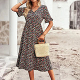 Layla™ - Vestido Impreso Elegante con Escote en V