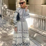 Mirabel - Vestido A-Line con Estampado Retro Elegante