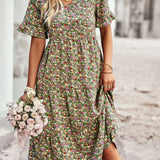 Layla™ - Vestido Impreso Elegante con Escote en V
