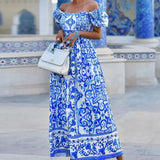 Vestido Maxi Off-Shoulder Isla
