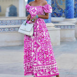 Vestido Maxi Off-Shoulder Isla