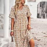 Layla™ - Vestido Impreso Elegante con Escote en V