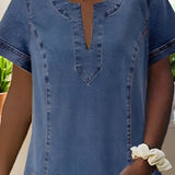 Julia | Vestido de Denim Suave con Bolsillos Frontales
