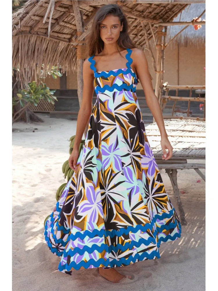 Solana | Vestido Maxi Floral Elegante
