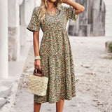 Layla™ - Vestido Impreso Elegante con Escote en V