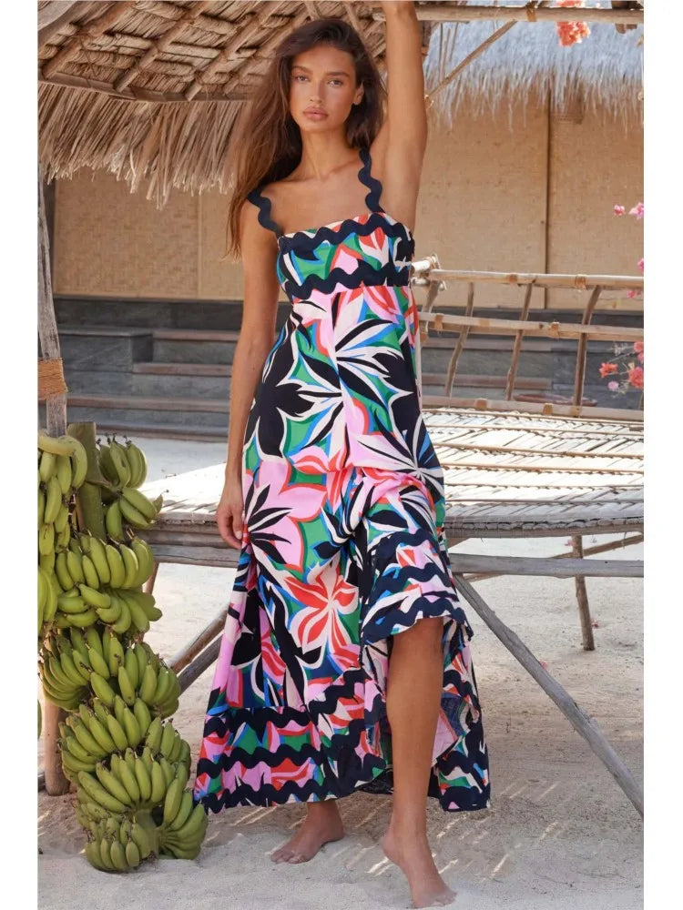 Solana | Vestido Maxi Floral Elegante