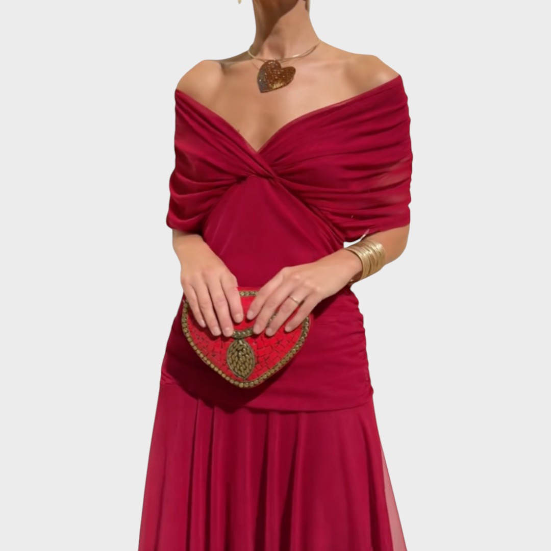 Lora Vestido Largo Con Escote En V