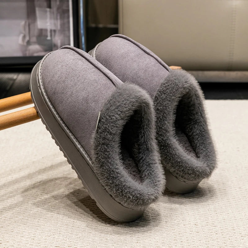 Pantuflas de Mujer de Felpa para Interior con Forro Cálido y Suela Antideslizante
